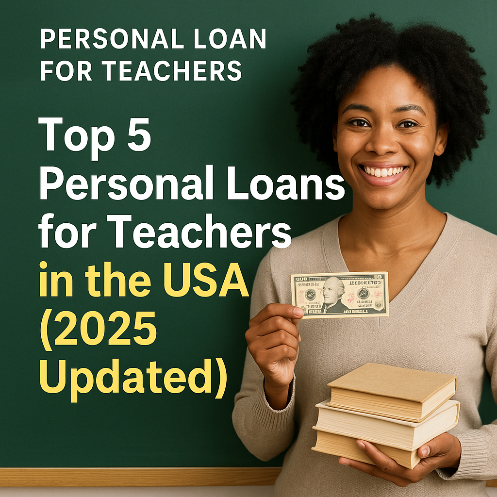 Teacher reviewing personal loan options on laptop with calculator and documents